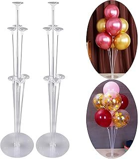 Table Stand Set, Transparent Balloon Sticks, Desktop Decoration for Birthday, Party, Wedding, Celebration, Graduation - 2 Set