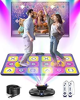 Dance Mat, Flannel Dance Mat for TV with Camera, Double Dance Mat with Wireless Controller, Non-Slip Dance Pad for Kids Adults, Gifts for Girls Boys