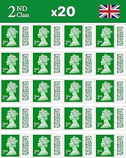 2nd Class Stamps (20 Stamps) - 2nd Class Stamps - Barcoded Self Adhesive UK Letter Postage Stamps for Postage - (20 Total)
