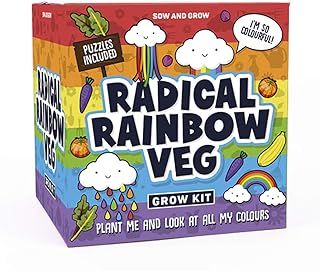 Gift Republic GR200044 Grow Your Own Radical Rainbow Veg, Purple,Rainbow,Red,Yellow