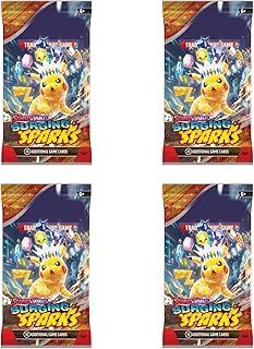 Surging Sparks Booster Pack of 4 English + Heartforcards® Shipping Protection