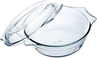 Arcuisine 208AA00/5043 2.3 L Round Casserole, Borosilicate Glass, Transparent