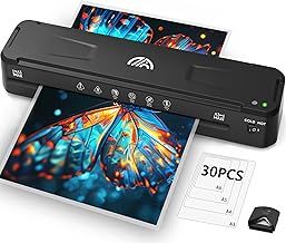 13 Inch Laminator Machine with 30 Laminating Sheets, Fast Warm-Up No Jam A3 Laminator, 11x17 Cold & Thermal Laminating Machine for Home School Office