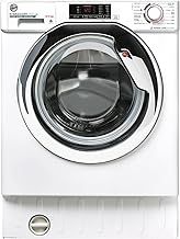 Hoover H-WASH/DRY HBDS495D1ACE/-80 Integrated Washer Dryer, 9Kg Wash+5Kg Dry, 1400 Rpm, 12 Programmes, 3 Drying Levels, White with Chrome door