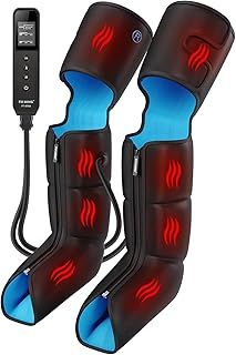 FIT KING Leg Massagers for Pain and Circulation Compression Boots with Heat, Leg Massager Machine for Swollen Legs, Edema, RLS Pain Relief, Recovery After Hard Workout