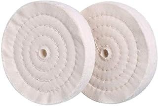 Buffing Polishing Wheel 6 inch Extra Thick (70 Ply) For Bench Grinder With 1/2" Arbor Hole -2 Pcs