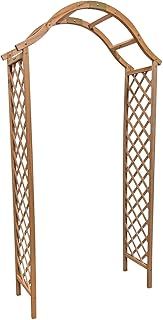 Woodside Wooden Garden Arch Pergola Plant Support Trellis Archway, Natural Tan Finish, Easy Assembly