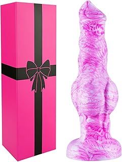 8.3 Inch Pink Big Thick Dog Knot Dildo with Suction Cup, Silicone Realistic Exotic Wolf Dildo Anal for Women Men, Fantasy Thick Anal Plug Big Knot Dildos Strap on Male Female Sex Toy with Suction Cup