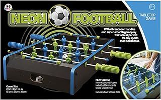 Funtime Gifts Table 20 Inch Mini Football game in Neon Colours, Wood, 20"