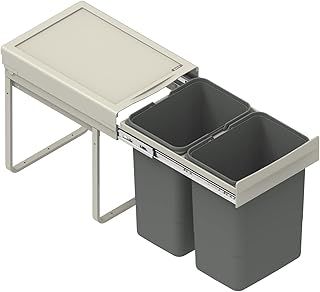 RECYCLE BIN PULL OUT SOFT CLOSE KITCHEN WASTE BIN 400MM - 40 LTR (JC-602) (without front fixing)