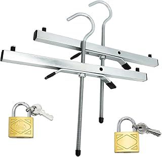 Ladder Clamps - Heavy Duty Ladder Roof Rack Clamp Clamps with 2 Free Padlocks, 2 Pack Locks Lockable Safe Ladders Universal Roof Rack Clamp Locks for Car or Van 44.5x39.5x20cm