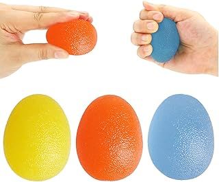 nuosen 3PCS Hand Gel Stress Balls and 3PCS Finger Stretcher,Stress Balls Finger Stretcher Exerciser for Adults Arthritis Hand,Finger,Grip Strengthening and Stress Relief