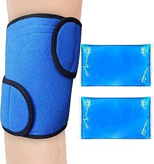 Knee Ice Pack for for Injury, Reusable Hot Cold Ice Gel Pack for Swelling, Muscle Soreness, Joint Pain, Flexible Knee Ice Pack Wrap Cold Compress for knee Pain Relief, Knee Surgery, Sprains, Arthritis