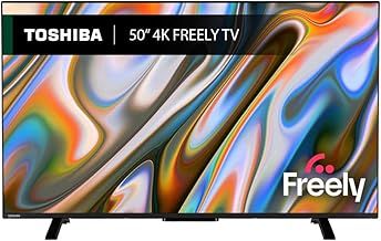 Toshiba 50”UV2F53DB 4K Smart VIDAA TV, Ultra HD, HDR10, Freely, Disney+, Prime Video, Netflix, Dolby Atmos, Dolby Vision, Sound by Onkyo, Works with Alexa, Works with Google Assistant, VIDAA Voice