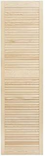 Louvre Door – Pine Wood – Vented Open – Ready to Paint Internal Louvre Cupboard Doors – Slatted Wardrobe Doors – Various Sizes (1700mm (67") Height, 444mm (17.5") Width)