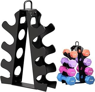 Okugafit Dumbbell Rack Stand,Weight Rack for Dumbbells, Upgraded Handle,Dumbbell Rack Stand Only, Dumbbell Rack for Home, Offices and Gyms.