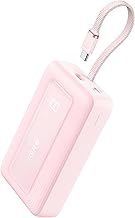 Anker Zolo Power Bank, 20,000mAh 30W High-Speed Portable Charger with Built-In USB-C Cable, Battery Pack For iPhone 16/16 Plus/16 Pro/16 Pro Max/15 Series, Galaxy, and More