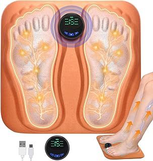 EMS Foot Massagers for Pain and Circulation, Humitay 3D Electric Foot Massager Mat with 6 Modes and 15 Intensity Levels for Improved Circulation, Muscle Relaxation and Pain Relief
