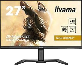 iiyama G-Master GB2790QSU-B5 27 inch 240Hz QHD Pro-Gaming Display, 1ms Fast (FLC) IP FreeSync Premium, HDR400, 2560x1440, HDMI/DP, Height Adjustable Stand