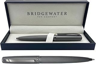 Bridgewater Pen Company Executive Ball Point Pen Collection, Boxed & Sleeved (Sterling, Gunmetal)
