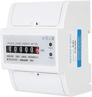 Single Phase Electricity Power Energy Meter, DIN Rail Meter, Electricity Usage Monitor, Single Phase Electric Power Meter, Industrial Equipment for Sub‑Meter Systems
