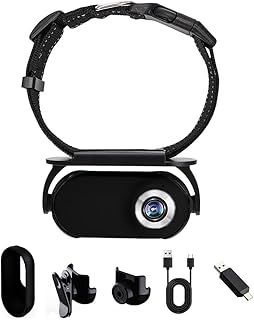 Pet Baby Cat Camera Collar, HD 1080P Dog Collar Camera Mini Body Camera Action Camera Wireless Collar Camer(Black)