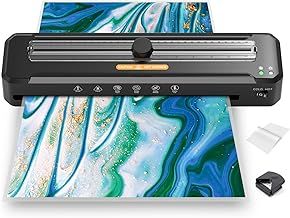 Laminator A3 with 50pcs Laminating Pouches, Laminator Machine for A3 A4 A5 A6, Thermal and Cold Laminating Machines with Paper Trimmer, Corner Rounder for Home Office School