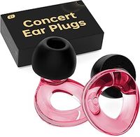 Ear Plugs for Concerts, High Fidelity Hearing Protection for Concerts and Musicians, Reusable Silicone Ear Plugs for Work, Sleep, 30dB Noise Cancelling (Pink)