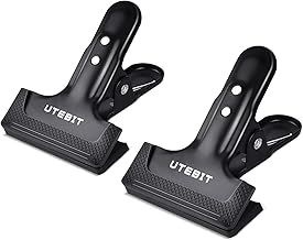 UTEBIT Spring Clamps，2Pcs Small Bulldog Clips，Multi-Function Camera Clamps, Non-Slip Photo Clips for Photography Background Support, Studio Photo