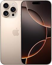 Apple iPhone 16 Pro Max 256 GB: 5G Mobile phone with Apple Intelligence, Camera Control, A18 Pro Chip and a Huge Leap in Battery Life. Works with AirPods; Desert Titanium
