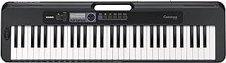 Casio CT-S300AD 61 Touch-Sensitive Keys, Pitch-Bend Wheel Portable Electronic Keyboard in Black with AC Adapter Included