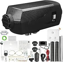 Diesel Air Heater, 12V 5KW Parking Heater Diesel Night Heater with Silencer LCD Monitor Thermostat For Car Trailer Truck Boat Caravan Motor-home Campervans (Black)