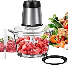 2L Electric Food Chopper Vegetable Chopper Small Food Processor Meat Grinder Mixer Electric Dicer with 2 Speeds, 4 Bi-Level Blades for Fruits, Vegetable,Meat and Nuts