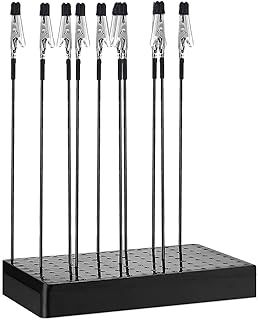 Spray Paint Clamps, Airbrush Holder Clamp, Model Making Tool, Painting Stand Base and 10 Pcs Alligator Clip Holder Stand for Hobby (Black)
