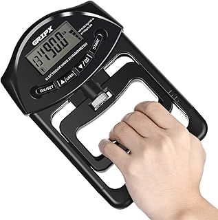 Digital Hand Dynamometer Grip Strength Measurement Meter Auto Capturing Electronic Hand Grip Power 198Lbs / 90Kgs, Black