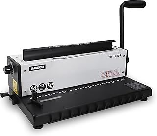 RAYSON Wire Binding Machine, 34 Round Holes, 120-Sheet Binding, 3:1 Pitch, A4, TD-1200R