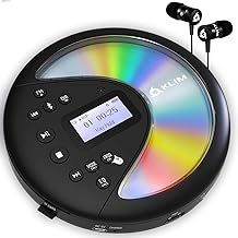 KLIM Discover + Portable CD Player Walkman with Long-lasting Battery + NEW + With Headphones + Radio FM + Compatible MP3 CD Player Portable + SD Card, FM Transmitter, Bluetooth + Ideal for cars