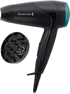 Remington Travel Hair Dryer (Diffuser, Concentrator, Folding Handle, Lightweight Compact Design, Worldwide Voltage, 2 Heat / 2 Speed Settings, 2000W) D1500