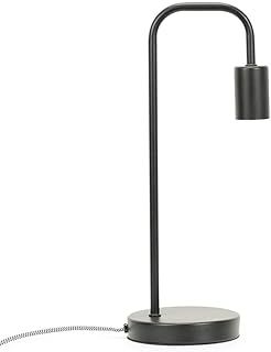 ValueLights | Industrial Style Black Metal Curved Stem Table Lamp Light | Table Lamps, Home Décor & Improvement Essential