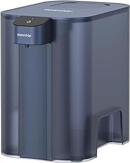Waterdrop Mega Instant Electric Water Filter Jug with 3 Months Filter, 6L Countertop Water Filter System, Reduces Chlorine, Lead, Mercury, Reduce PFAS, PFOA/PFOS, 757 Litres, Blue (1 Filter Included)