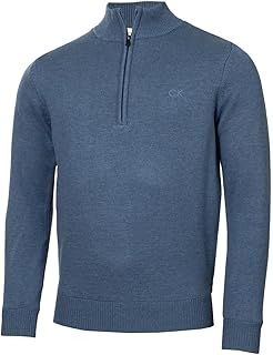 Calvin Klein Mens 2025 Lined Chunky Windproof Lined 1/2 Zip Sweater