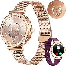Smart Watch Women Smartwatch Sport: 1.27'' Fitness Watch Bluetooth Call with Heart Rate Blood Pressure SpO2 Sleep Monitor 110+ Sports Modes IP68 Waterproof Step Counter Fitness Tracker for Android iOS