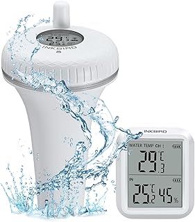 Inkbird Wireless Floating Pool Thermometer, IBS-P01R Water Temperature Thermometer with Indoor Monitor for Swimming Pools, Hot Tubs, Spas, Bath