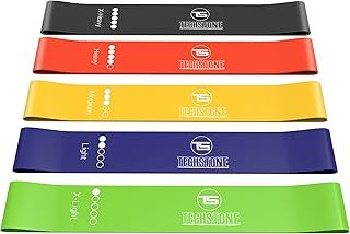 Resistance Bands Set for Men and Women, Pack of 5 Different Resistance Levels Elastic Band for Home Gym Long Exercise Workout – Great Fitness Equipment for Training, Yoga – Free Carrying Bag