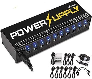 Donner Power Supply, Guitar Pedal Power Supply 10 Isolated DC Output for 9V/12V/18V Effect Pedals (DP-1)
