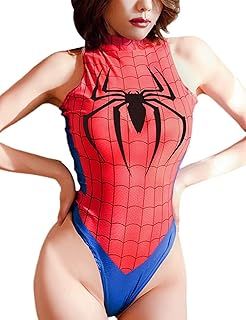 Women's Sexy Lingerie Superhero Anime Cosplay One Piece Swimsuit High Waist Leotard Bodysuit