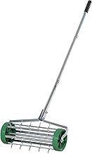 Outsunny Garden Rolling Lawn Aerator Heavy Duty Steel Grass Roller w/Adjustable Handle