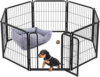 fxw Homeplus Dog Playpen Designed for Indoor Use, 60cm 8 Panels for Puppy and Small Dogs│Patent Pending