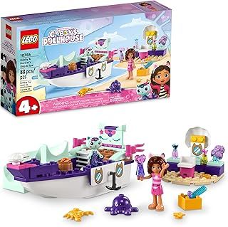 LEGO 10786 Gabby's Dollhouse: Gabby & MerCat's Ship & Spa Age 4+ 88pcs