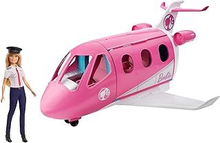 Barbie DreamPlane with Pilot Barbie Doll, Playset with 15 Airplane Accessories and Doll Accessories Including Toy Puppy, Snack Cart, Toys for Ages 3 and Up, One Doll and One Airplane, GJB33